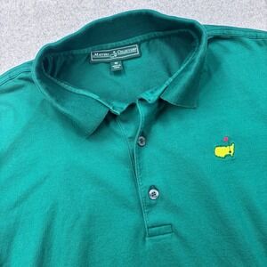 Masters Collection Polo Shirt Mens M Green Short Sleeve Golf Classic Preppy FLAW